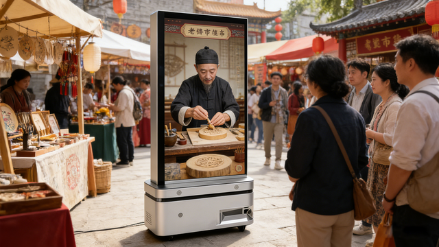 景区博物馆最新应用：历史IP复活，移动数字人互动屏打造文旅爆款
