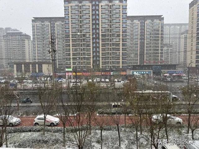2025年冠县第一场冬雪