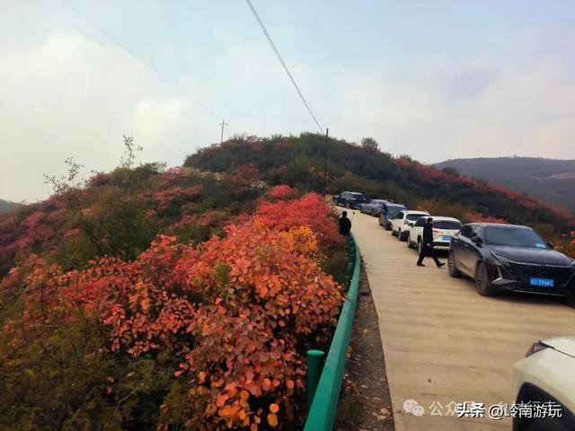 富平薛镇赵老峪北村，赏红叶观石桥瀑布，这条环线真是美爆了！