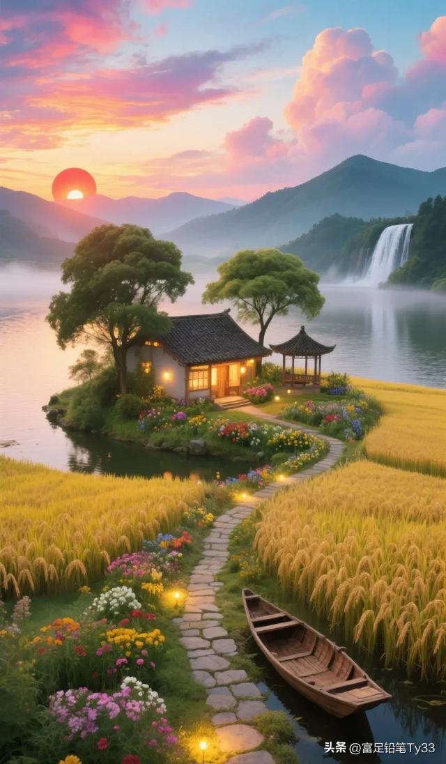 世外桃源，人间仙境，山水田园，静谧美好