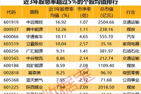 连续3年高股息率个股名单出炉，12股获社保基金重仓图片