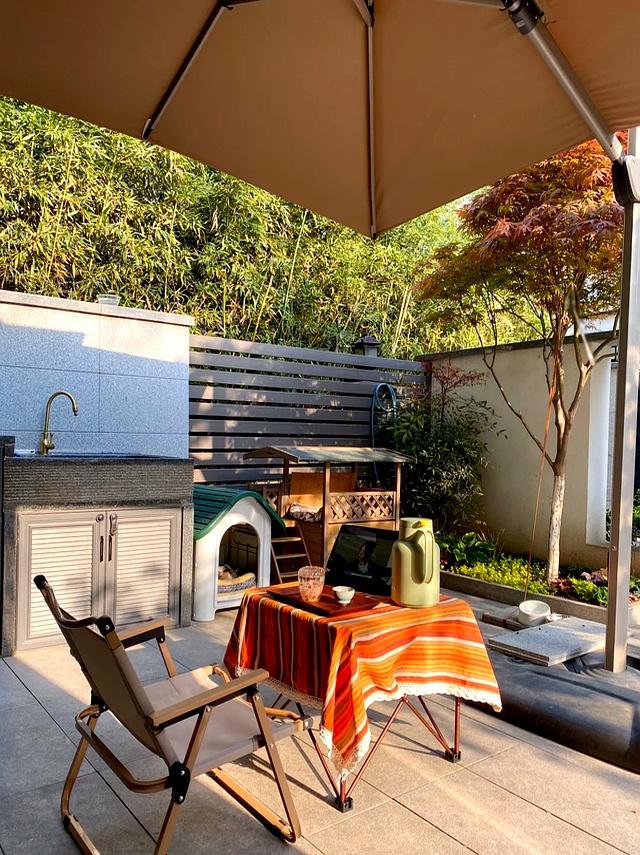 自从这样布置院子！邻居都爱上我家喝茶！