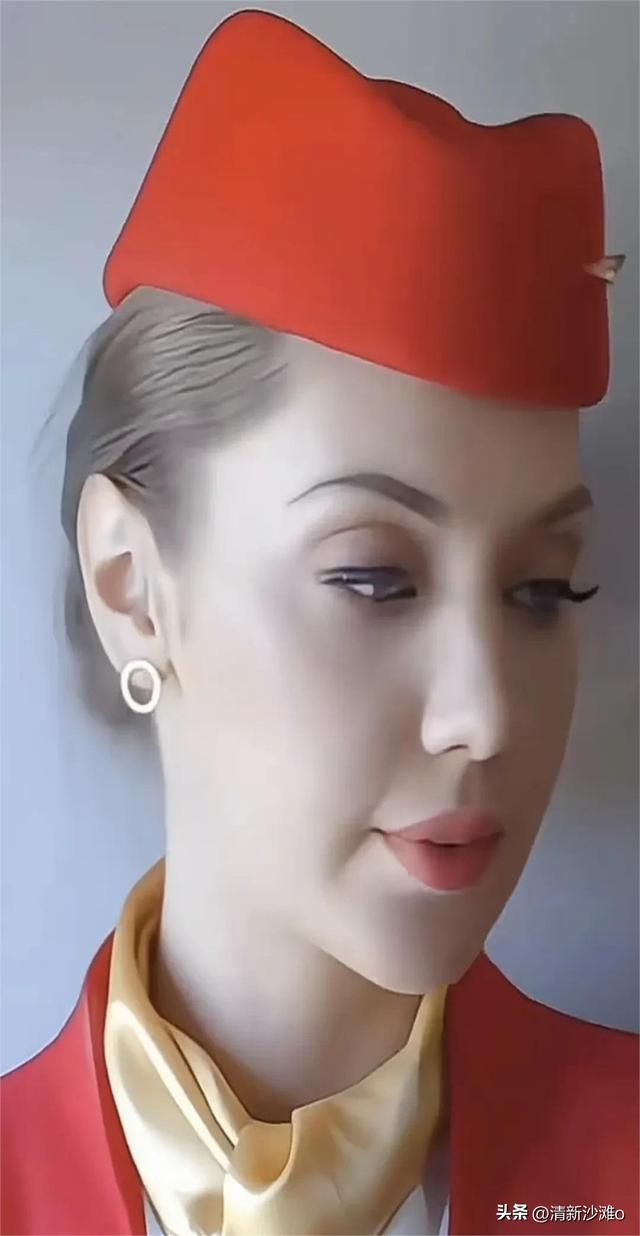 航空第一漂亮空姐	，美若天仙，五官精致到无懈可击！完美