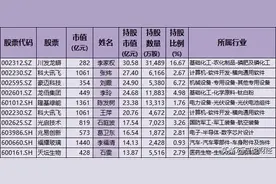 100只牛散重仓股，含陈发树、李家权、魏巍、高雅萍、葛卫东图片