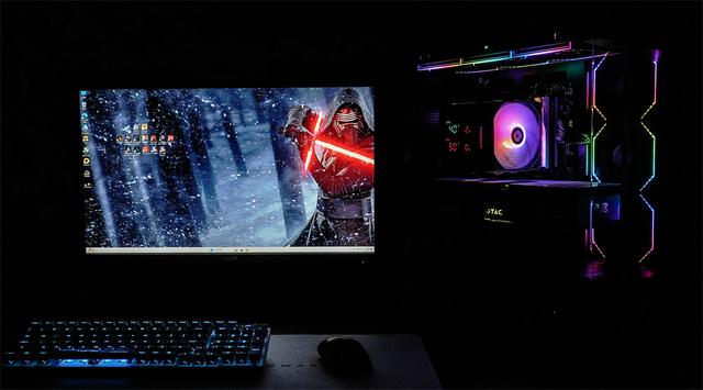乔思伯D400无立柱曲面海景房+9950X3D+ROG B850-F+索泰5070Ti装机