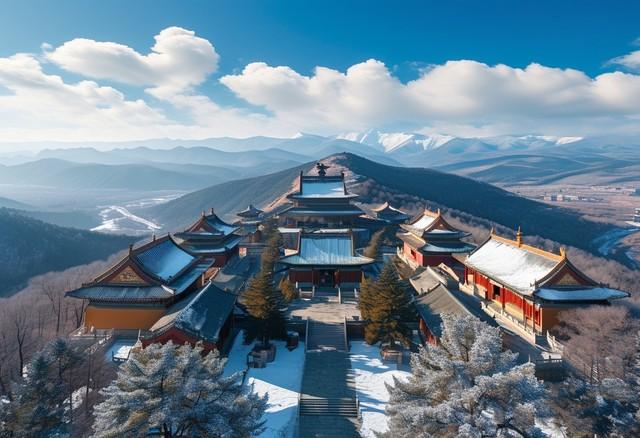 瑞雪兆丰年，个个都赚钱，五台山景区飞雪迎立冬