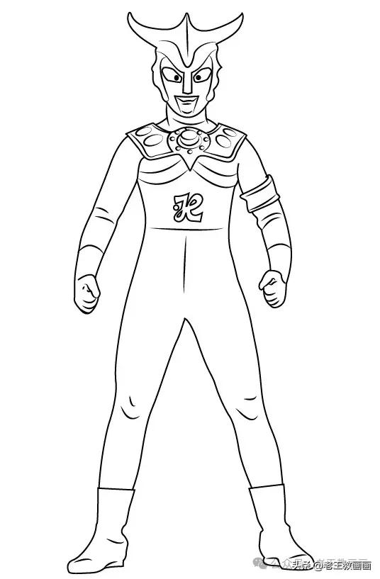 孩子们的最爱，奥特曼线稿资料，临摹涂色