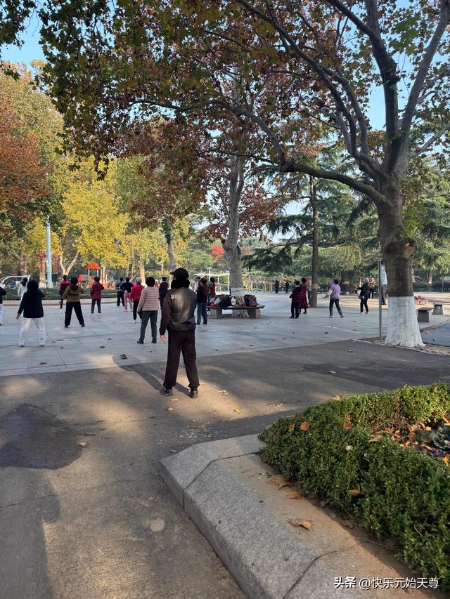 我一上午去了两个公园，