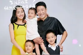 于震和妻子庆结婚13周年，仨孩子越长越像爸，两套别墅换着住真豪图片