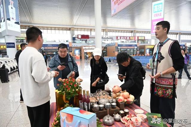 绿籽甜石榴、贲古银壶……蒙自在昆明南站成功“出圈”
