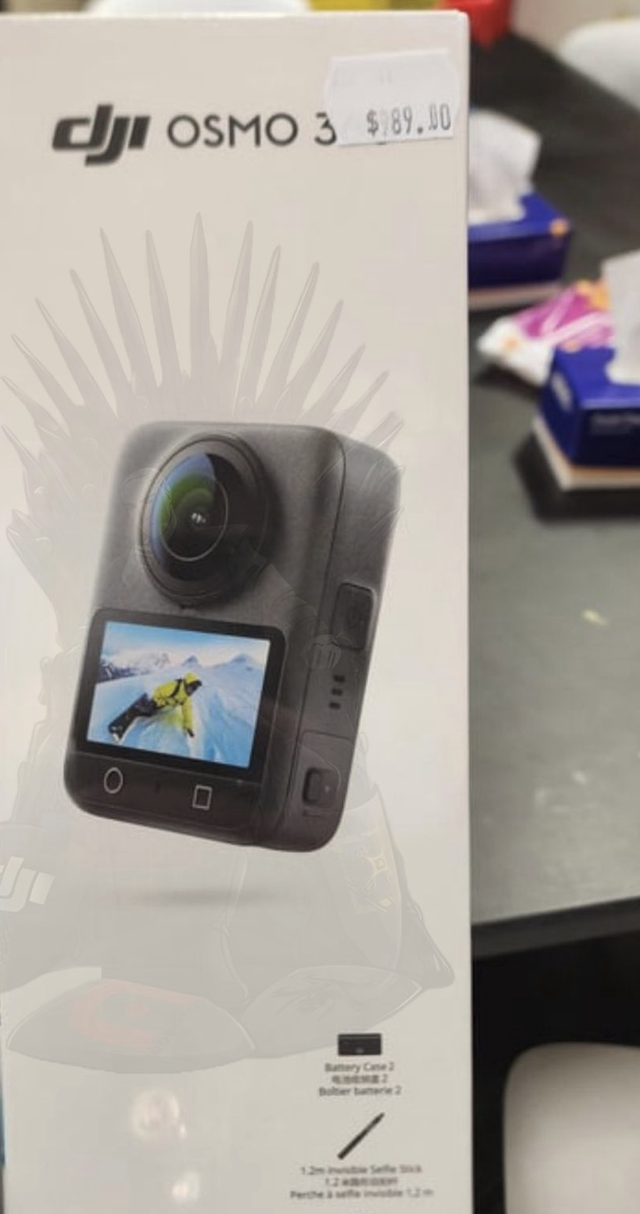 大疆Osmo 360包装盒曝光，确认采用1英寸传感器