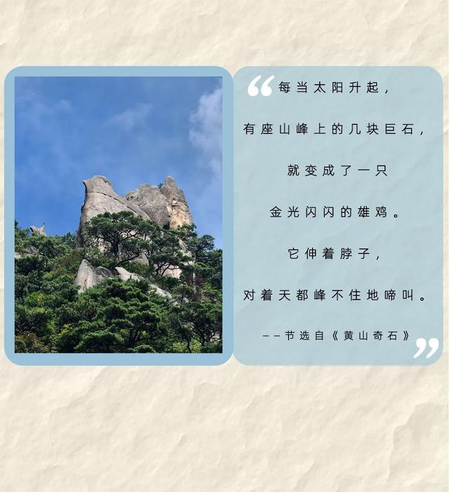 云海翻书页，奇石立课文