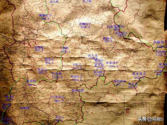 辽宁本溪县地区山脉分布