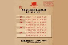 亚洲羽毛球锦标赛下月初宁波开赛！石宇奇、陈雨菲、梁伟铿、王昶等集体参赛图片