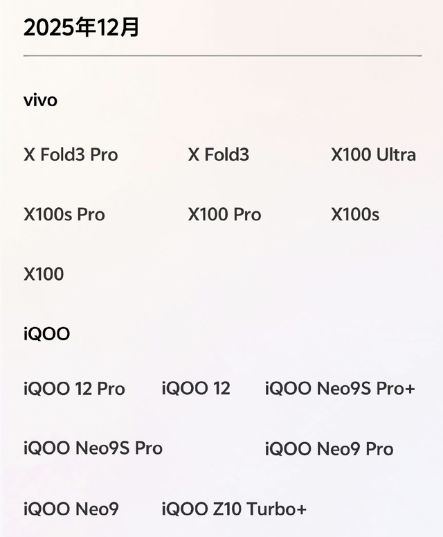 vivo 全新系统 OrignOS 6适配机型公布，你的手机什么时候更新？
