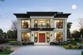 农村盖别墅怎能没露台，5套时尚户型，农村建房最适用！图片