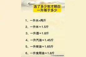 终于有人把一升等于多少，单位换算整理出来了，替孩子收藏吧图片