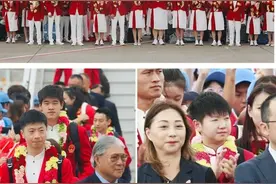 中国代表团抵达香港 马龙全红婵c位 孙颖莎 潘展乐全红婵受富豪接待图片