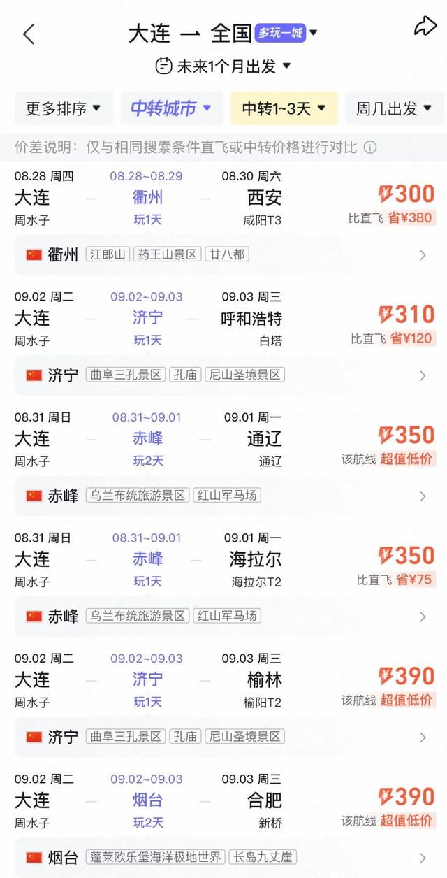 好心动！大连出发，价格大“跳水”！