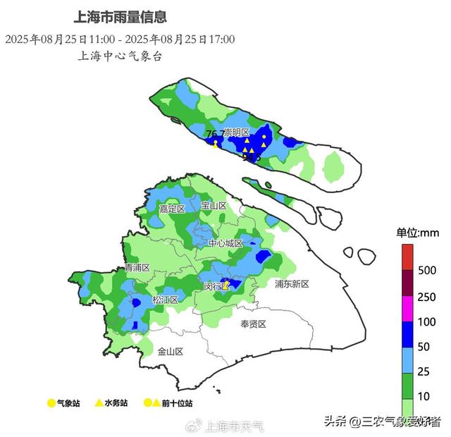 上海！本轮高温确定已完成，明天8月27号天气预报，重点分布如下