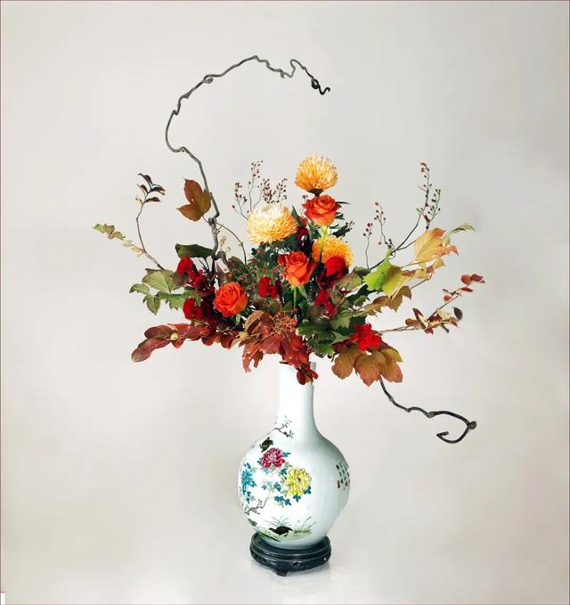 30个名师菊花插花作品，带你赏尽秋日好风景