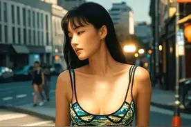 长腿美女这一身搭配，走在街道上真的是无敌了图片