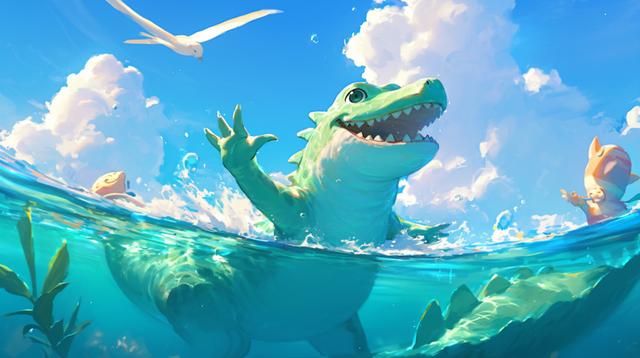 原创儿童绘本故事《小鳄鱼的星际探险》