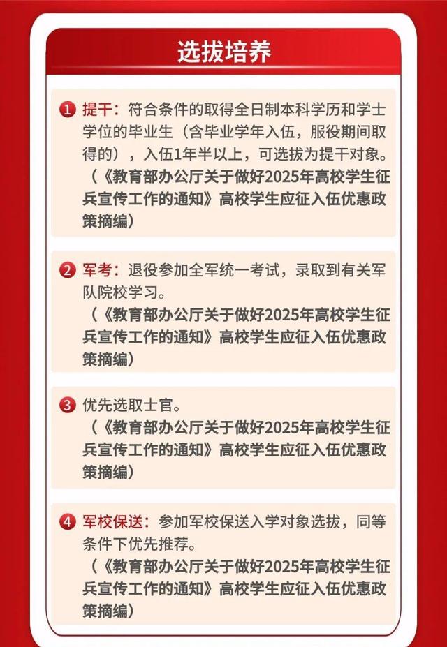 大学生入伍优待政策！详解重点！