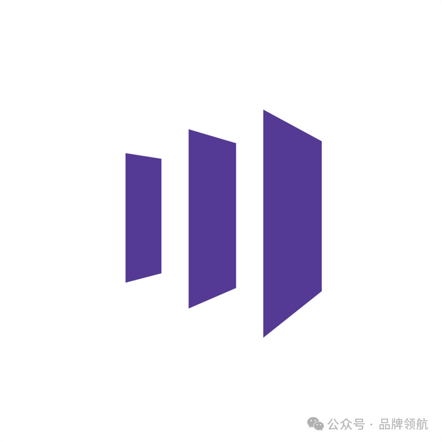 字母M图形创意logo，M的识别在26个字母中排第四