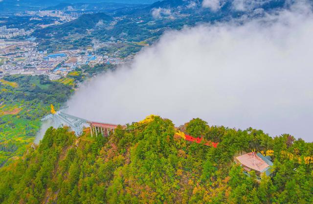 半山云海半山秋色