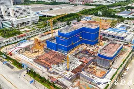 八天一层楼,，协和医院车谷院区三期第一阶段项目建设火力全开图片