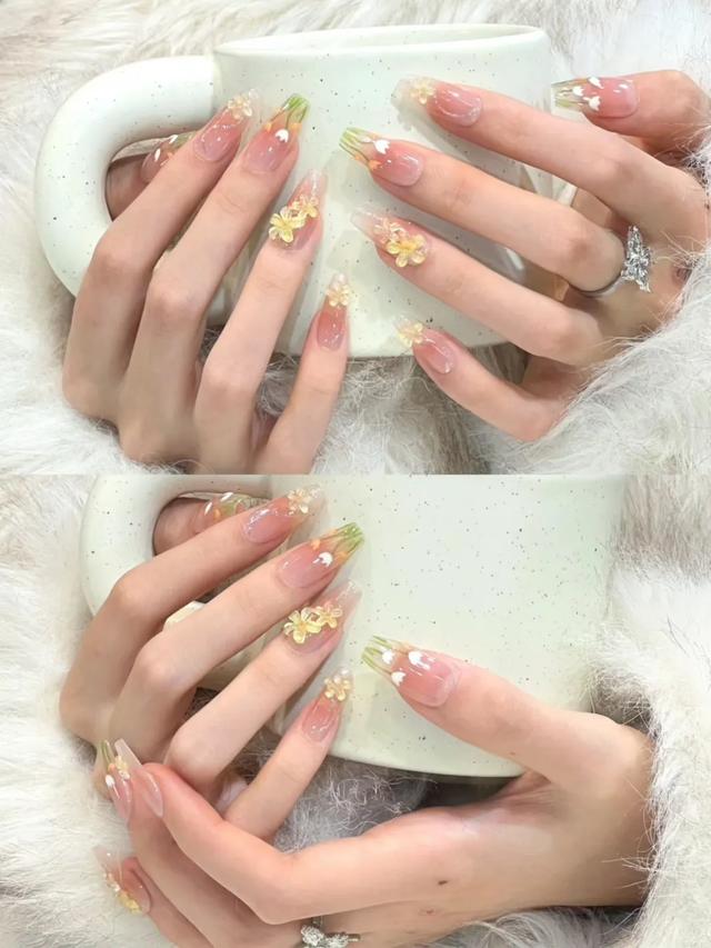 延长胶五瓣花美甲图 2026年用延长胶怎么做指甲 延长胶五瓣花美甲图 2026年用延长胶怎么做指甲