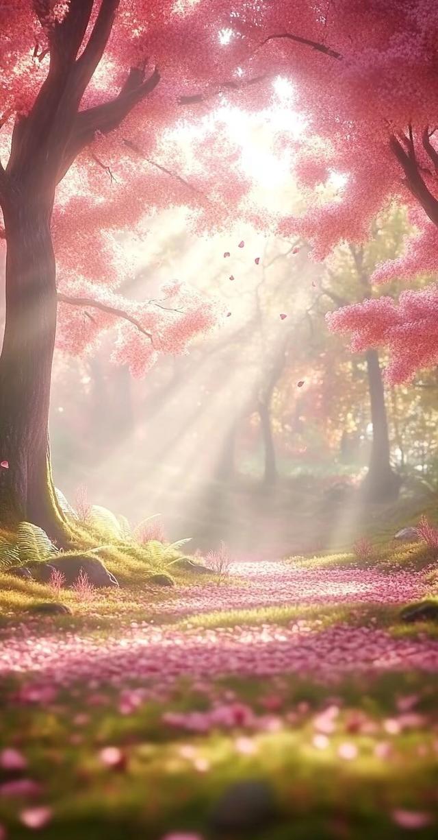 #风景如画，春暖花开，绿树成荫，美如仙境
