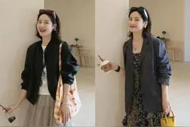 早春时髦小姨的减龄穿搭 简简单单就很好看啊！图片