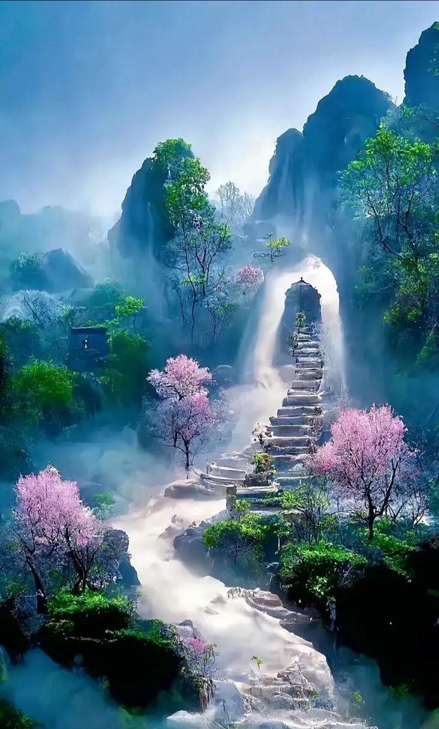 这才是真正的人间仙境，云雾缭绕，诗情画意的美！