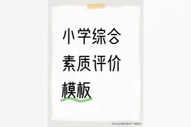 小学综合素质评价！最全填写模版来了图片