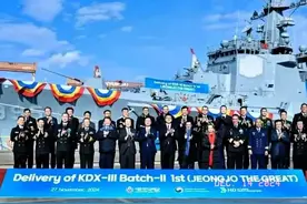 韩国宣称最新驱逐舰领先中国，但055只凭一项黑科技，实现反超。图片