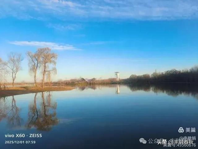 初冬北京朝阳坝河金盏淀:清寒里的静美画卷|申艳娟