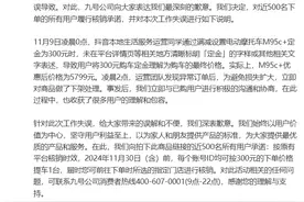 300元抢6399元电动车提车被拒？九号公司致歉图片