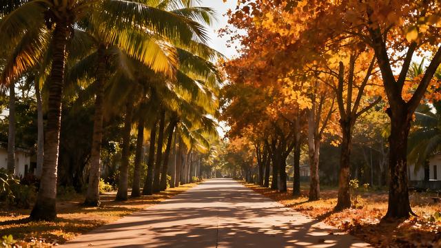 木棉吹雪映琼波，椰影摇风入画幽 —— 海口清秋寻梦录