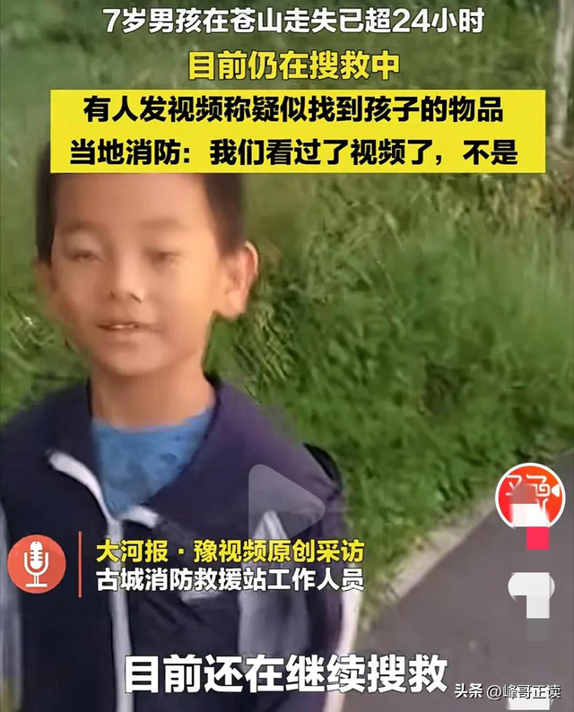 苍山自闭症男孩失联已3天：恶心一幕出现，更多人被无端质疑！
