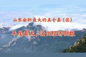 山东面积最大的五个县（区），其中三个地广人稀，平度面积最大图片