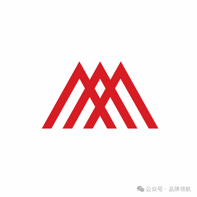 字母M图形创意logo，M的识别在26个字母中排第四