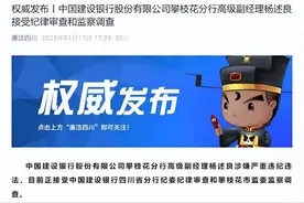 中国建设银行股份有限公司攀枝花分行高级副经理杨述良接受审查调查图片