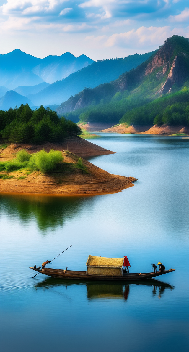 描述东北黑龙江牡丹江市镜泊湖