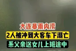 父亲送女儿上班溺亡，回放生死瞬间令人心痛，扒车自救被冲入车底图片