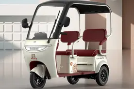 雅迪、爱玛新一代休闲三轮车亮相，大空间、遮阳挡雨，续航100km图片