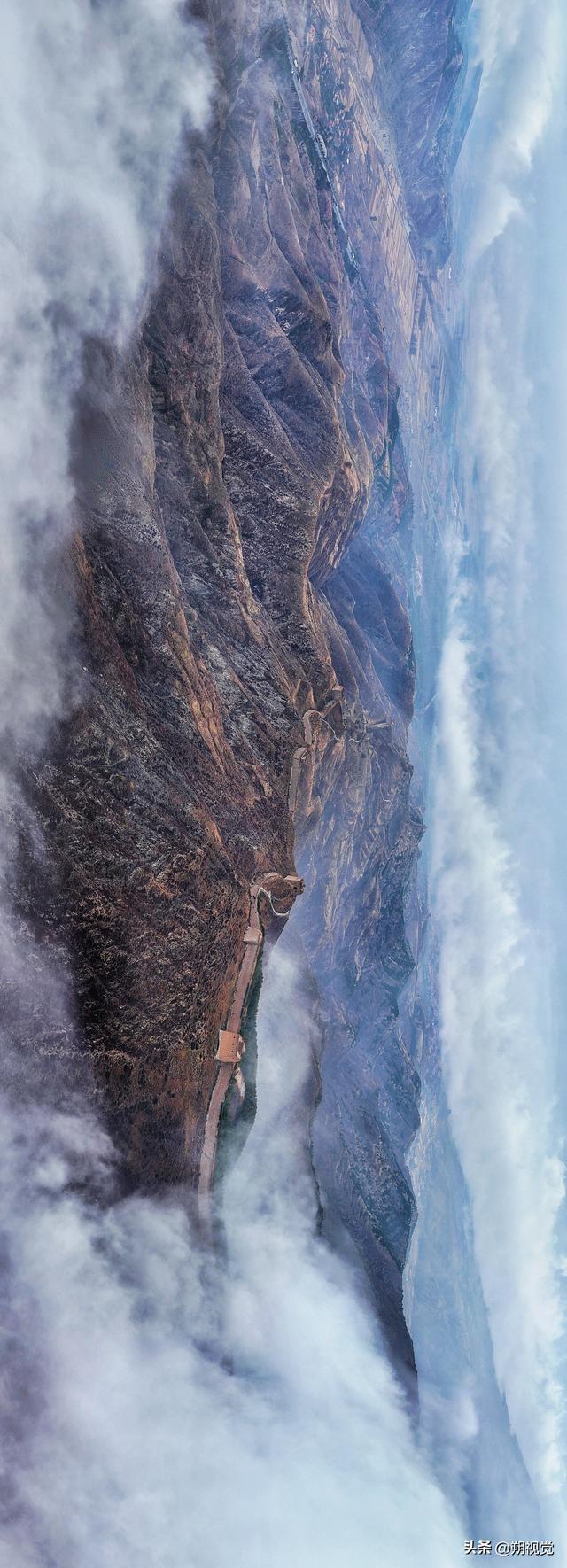 山阴县，广武长城深秋大雾