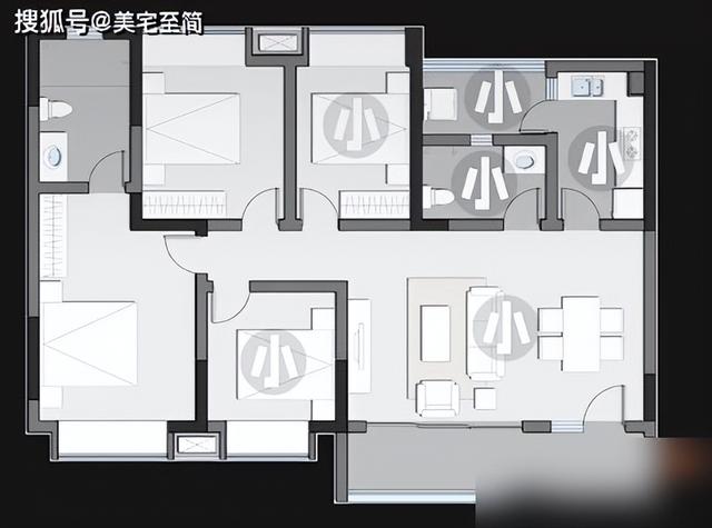 90平米不买三居，120平米不买四局，120四居大改造