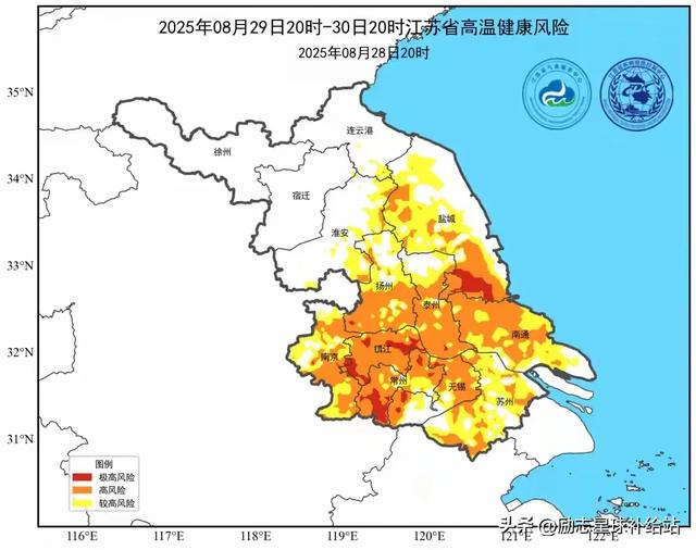 江苏省！未来三天炎热，明天最高气温38℃，高温重点分布如下